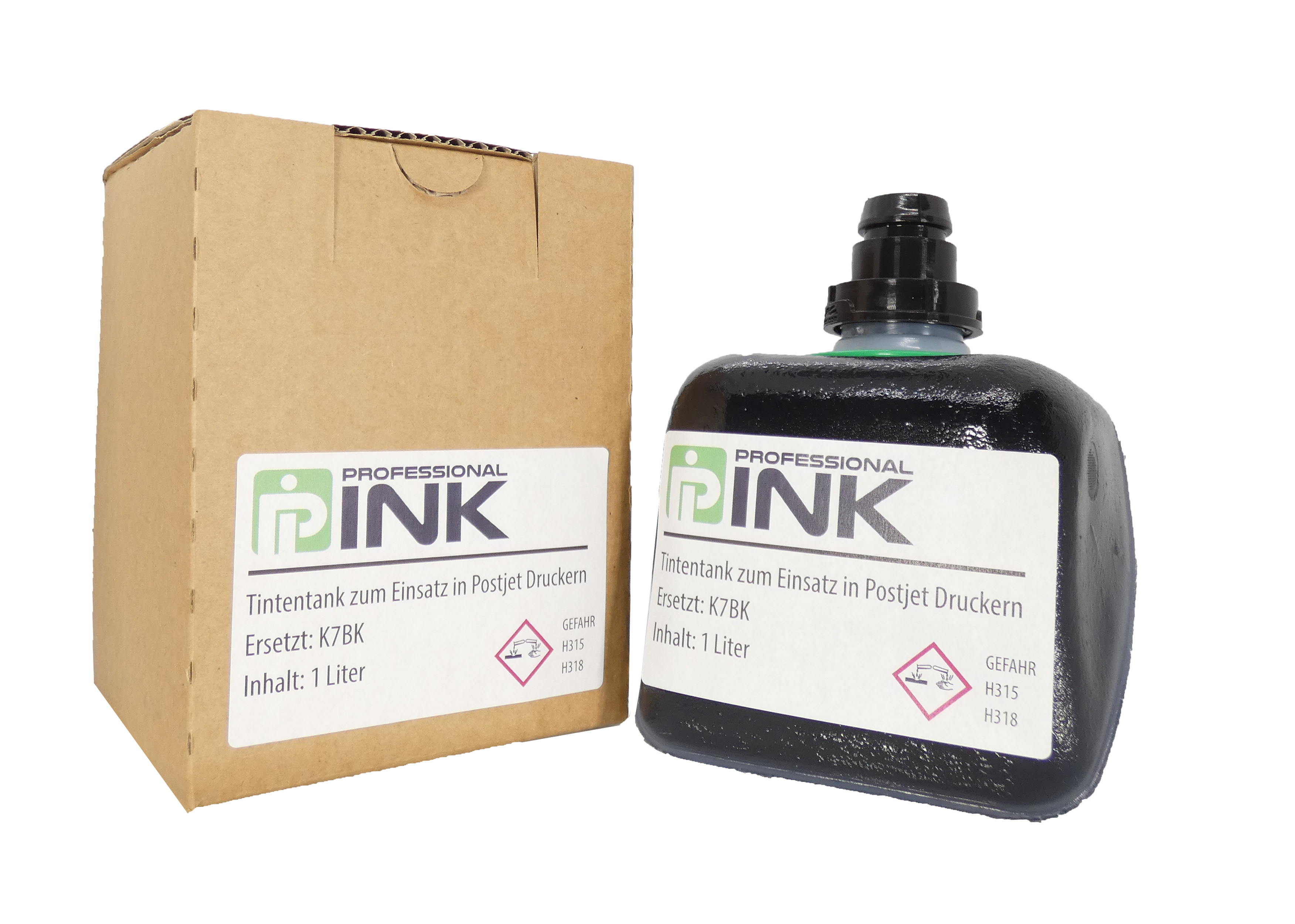 PI-6690:ink tank 1 liter black, replaces No. K7BK1Litre